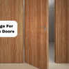 A wooden door that is open with a JNF Hydraulic Pivot 100 Edge installed.