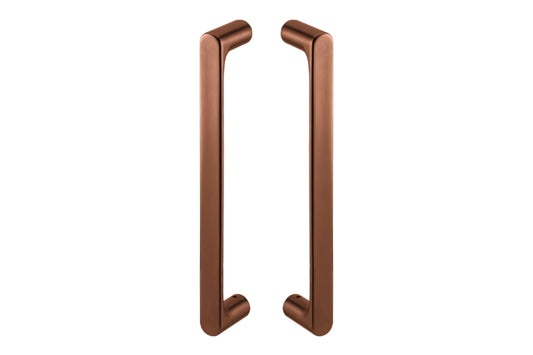 Product image of the Yokohama Titanium Copper Pull Handles as a pair on a white background.