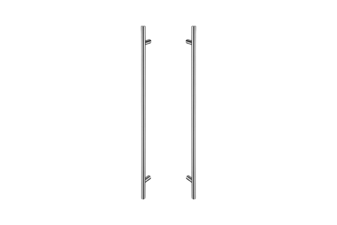 Product image of the IN.07.286.D.20.550 Monza Pull Handle Stainless Steel 550mm Pair on a white background. 
