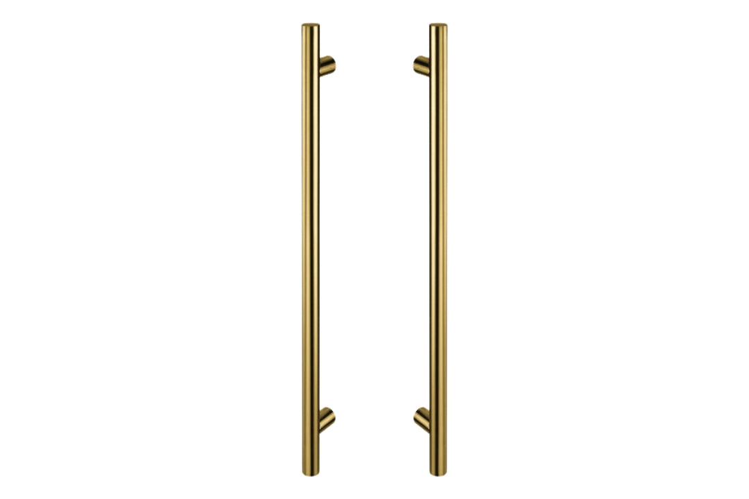 Product image of the IN.07.286.D.30.600.TG Monza Pull Handle Satin Brass 600mm Pair on a white background.