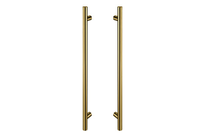 Product image of the IN.07.286.D.30.600.TG Monza Pull Handle Satin Brass 600mm Pair on a white background.