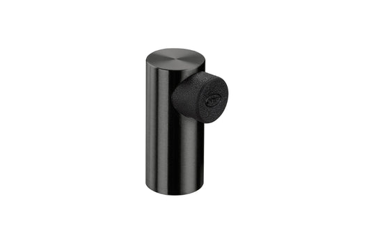 Product image of the IN.13.008.TB Brooklyn Matt Black Floor Door Stop on a white background.