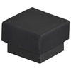 Product picture of the Matt Black Door Stop Square Floor on a white background.