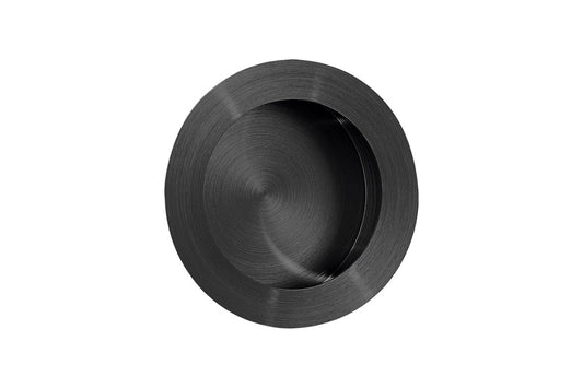 Product image of the Matt Black Flush Pull 70mm by Architectural Choice.
