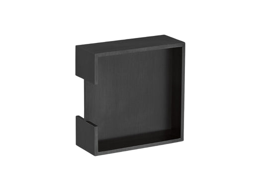 Product image of the Matt Black Pocket Door Flush Pull 100mm on a white background.