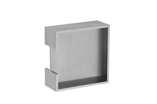 Product image of the Stainless Steel Pocket Door Flush Pull 100mm on a white background.
