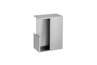 Product picture of the Satin Stainless Pocket Flush Pull 120mm on a white background.