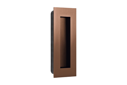 Product image of the Titanium Copper Flush Pull 135mm by Architectural Choice.