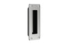 Art Deco Flush Pull Handle 160mm in Polished Stainless — geometric designer handle by Christian Magalhães on a white background.