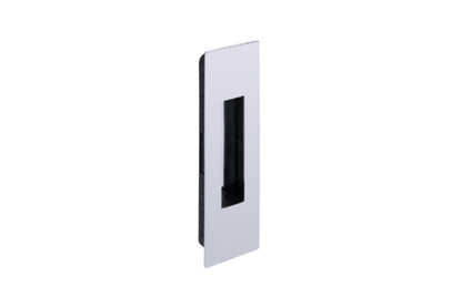 Product picture of the Polished Chrome Rectangle Flush Pull 210mm on a white background.