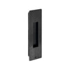 Product picture of the Matt Black Rectangle Flush Pull 210mm on a white background.