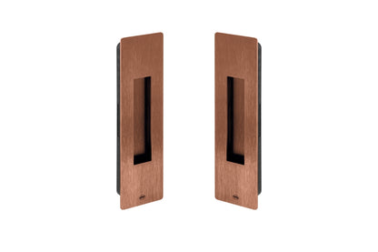 JNF Titanium Copper flush pull pair of handles.