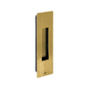 Product picture of the Satin Brass Rectangle Flush Pull 210mm on a white background.