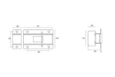JNF Surface Mounted Door Bolt