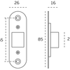 Satin Stainless Steel Privacy Bolt 60mm Backset