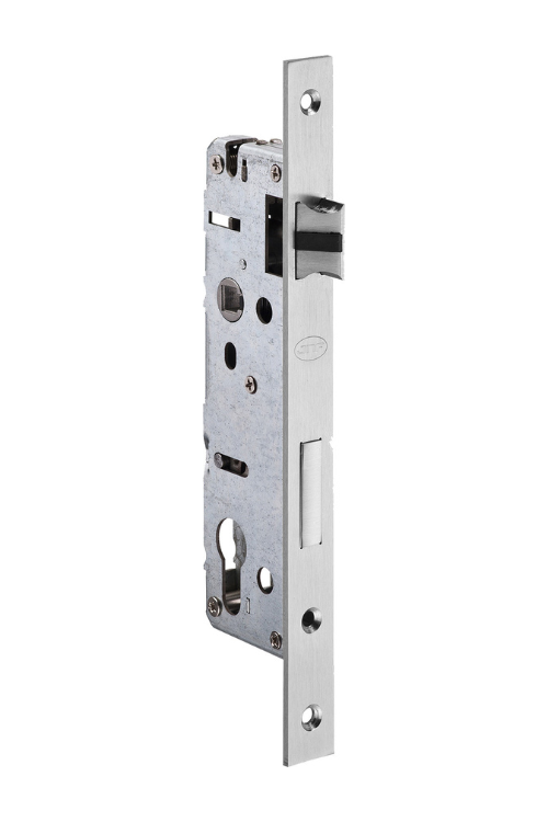 Product image of the Brushed Chrome Narrow Euro Lock 25mm by Architectural Choice.