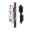 Product picture of the JNF Titanium Chocolate PVD Privacy Mortice Lock 78mm IN.20.896.TCH on a white background.