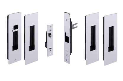 Sete of double door polished sliding door kits.