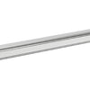 Art Deco Collection 128mm Cabinet Handle in Polished Stainless Steel – luxury geometric design by Christian Magalhães on a white background.
