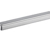 Art Deco Collection 128mm Cabinet Handle in Satin Stainless Steel – luxury geometric design by Christian Magalhães on a white background.