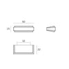 Specification drawing of the Art Deco Collection 32mm Cabinet Handle – luxury geometric design by Christian Magalhães on a white background.