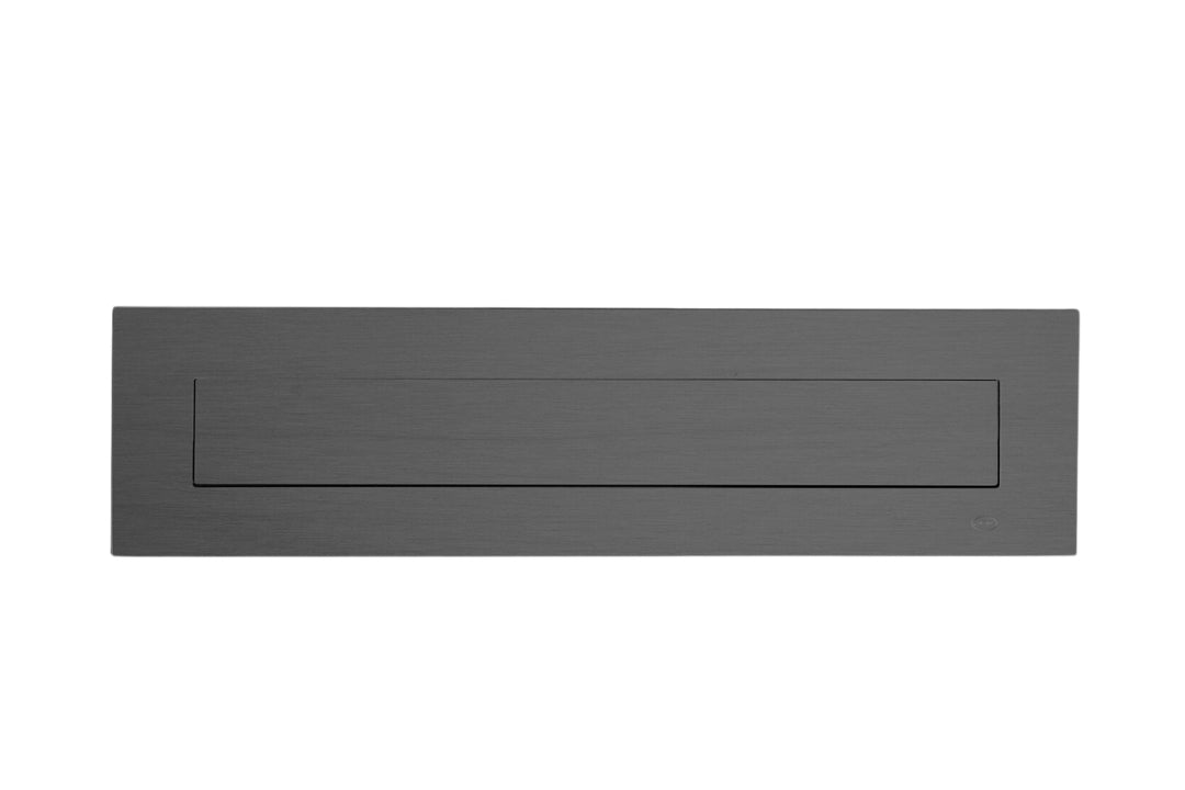 Product image of the Matt Black Letter Plate 300mm x 80mm by Architectural Choice.