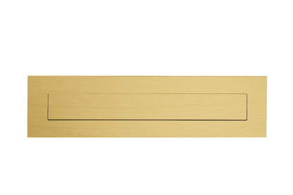 Product image of the Satin Brass Letter Plate 300mm x 80mm by Architectural Choice.