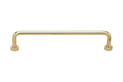 Kethy Lounge D Pull Cabinet Handle in Polished Brass Gloss – Luxury brass cabinet handle for designer joinery.