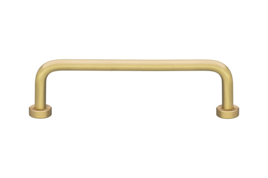 Kethy Lounge D Pull Cabinet Handle in Brass Matt – Minimalist matt brass cabinet pull for premium interiors.