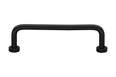 Kethy Lounge D Pull Cabinet Handle in Matt Black – Sleek black pull handle for contemporary cabinetry.
