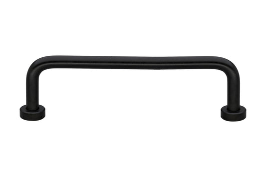 Kethy Lounge D Pull Cabinet Handle in Matt Black – Sleek black pull handle for contemporary cabinetry.