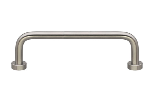Kethy Lounge D Pull Cabinet Handle in Satin Stainless Steel – Modern stainless cabinet pull for kitchens and wardrobes.