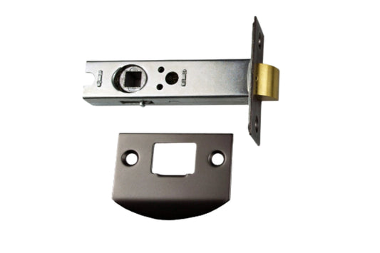 Product image of the LATDS60-GG Gun Metal Grey Dual Sprung Tube Latch on a white background.