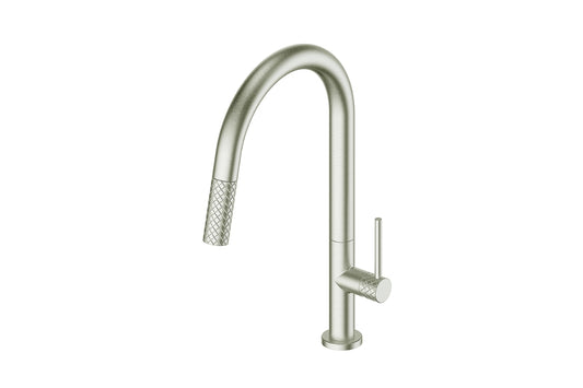 Textura Pull-Down Sink Mixer in Brushed Nickel – architect-designed pull-down mixer tap