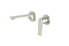 Novi Wall Basin Mixer in Brushed Nickel – brushed nickel wall-mounted tap for contemporary bathroom spaces