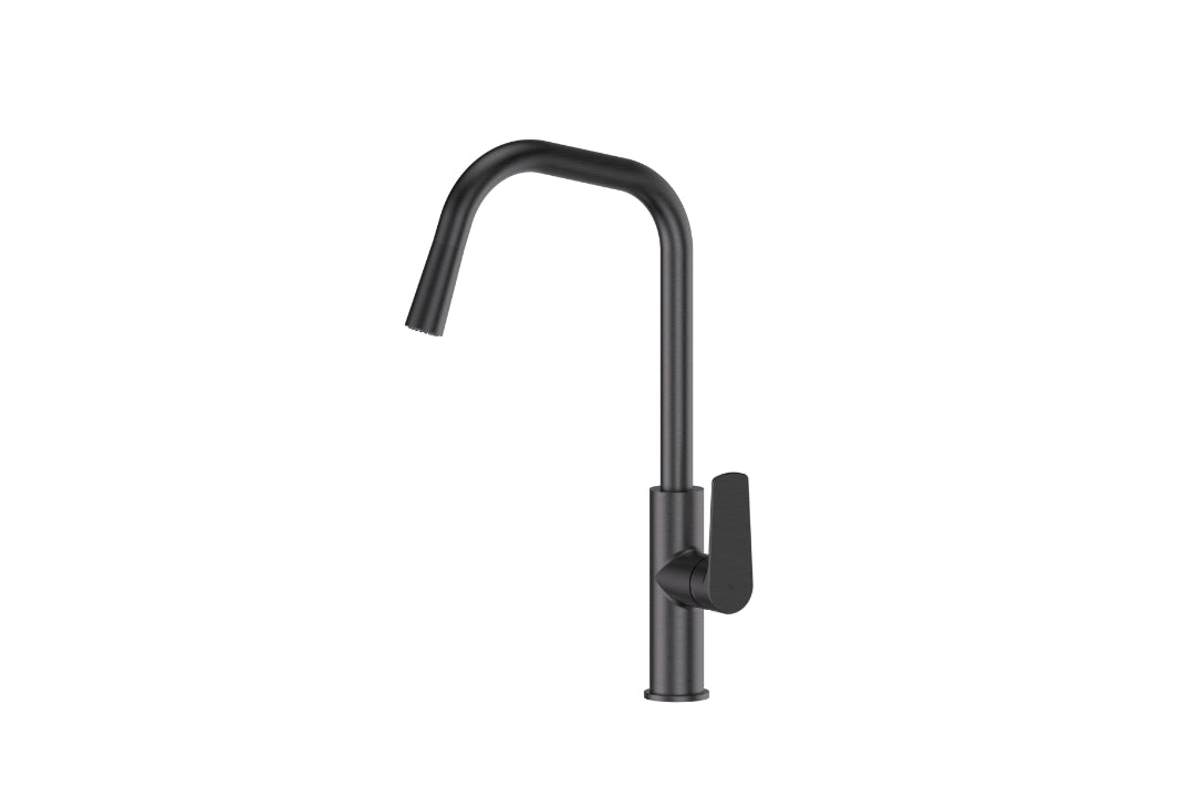 Novi Pull-Down Sink Mixer in Gunmetal – designer sink mixer tap for contemporary kitchen spaces