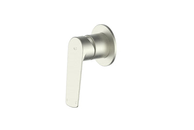 Novi Shower Mixer in Brushed Nickel – brushed nickel minimalist mixer tap for modern designer bathrooms