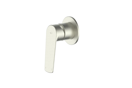 Novi Shower Mixer in Brushed Nickel – brushed nickel minimalist mixer tap for modern designer bathrooms