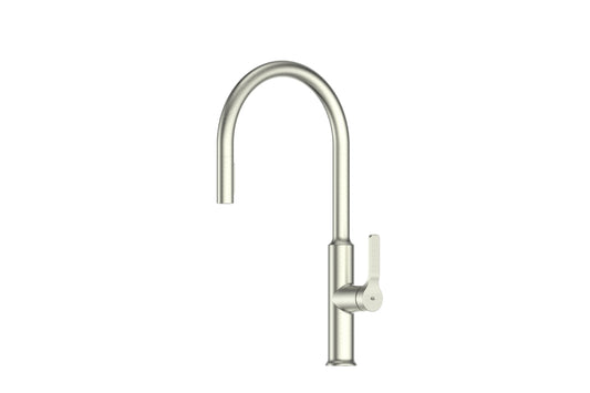 Image of the Brushed Nickel Craft Pulldown Kitchen Mixer with Kitchen Spout.