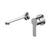 Astro II Wall Basin Mixer in Chrome Plate – chrome wall mixer tap with fixed spout for contemporary bathrooms