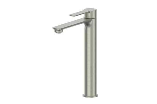 Astro II Tower Basin Mixer in Brushed Nickel – brushed nickel vessel tap for designer bathroom spaces