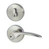 Image of the Nidus Collins Door Brushed Nickel Combo Entrance Set.