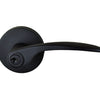 Picture of the Nidus Collins Door Matt Black Lever Round Entry (Key In Lever) Set.