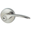 Image of the Nidus Collins Door Brushed Nickel Entrance (Key In Lever) Handle.