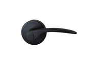 Picture of the Nidus Collins Door Matt Black Lever Round Passage Set.