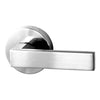 Image of the Chrome Plate Nidus Lonsdale Door Lever Round Passage Set on a white background.