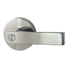 Image of the Brushed Nickel Nidus Lonsdale Round Door Handle Privacy Set on a white background.