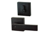 Product picture of the Matt Black Nidus Lonsdale Door Lever Square Combo Entrance Set