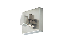 Image of the Brushed Nickel Nidus Lonsdale Square Eurobolt Single Cylinder 63x63mm.