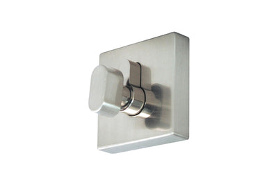 Image of the Brushed Nickel Nidus Lonsdale Square Eurobolt Single Cylinder 63x63mm.